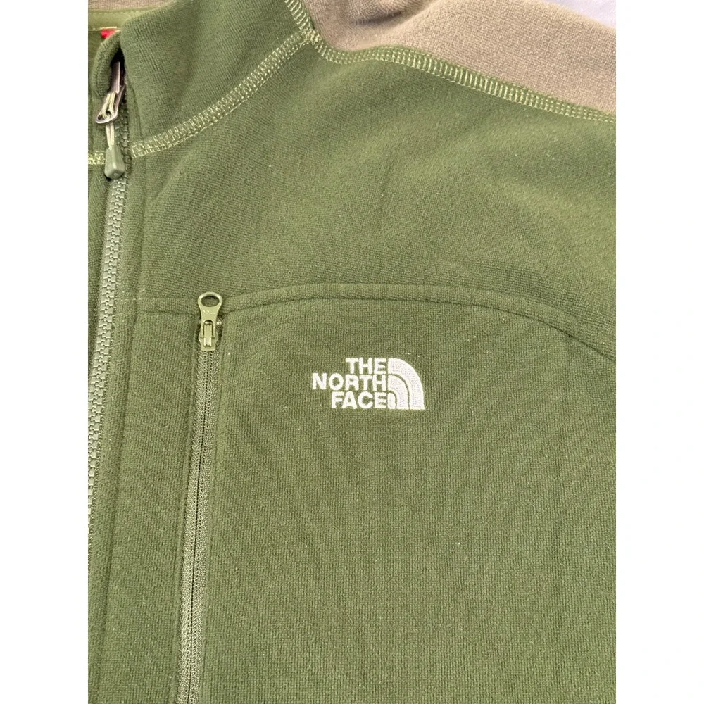 The North Face Polartec Classic Fleece Jacket Mens XXL Olive Green Full Zip APLC